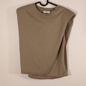 Aritzia Babaton Sleeveless Scoop Neck Top with Shoulder Pads Size XS